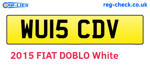 WU15CDV are the vehicle registration plates.