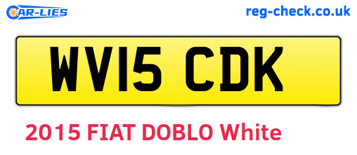WV15CDK are the vehicle registration plates.