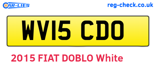 WV15CDO are the vehicle registration plates.
