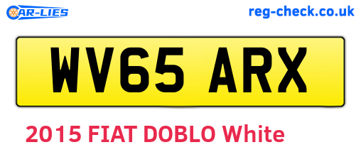 WV65ARX are the vehicle registration plates.