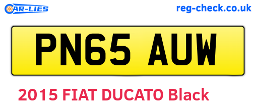 PN65AUW are the vehicle registration plates.