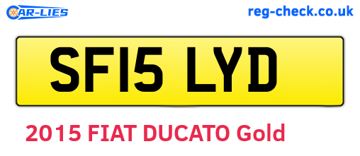 SF15LYD are the vehicle registration plates.