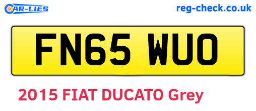 FN65WUO are the vehicle registration plates.