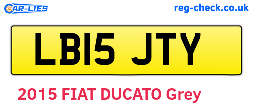 LB15JTY are the vehicle registration plates.