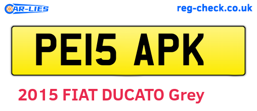 PE15APK are the vehicle registration plates.