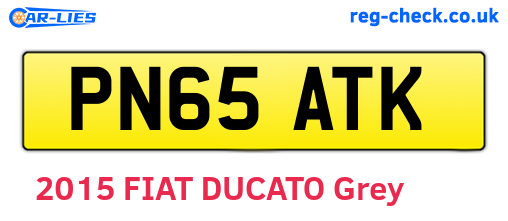 PN65ATK are the vehicle registration plates.