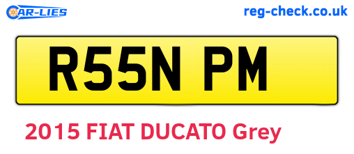 R55NPM are the vehicle registration plates.
