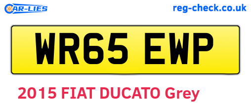 WR65EWP are the vehicle registration plates.