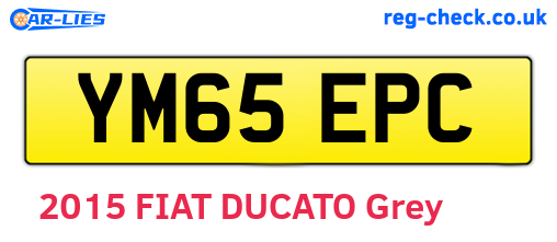 YM65EPC are the vehicle registration plates.