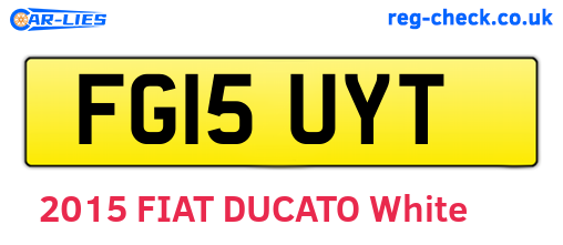FG15UYT are the vehicle registration plates.