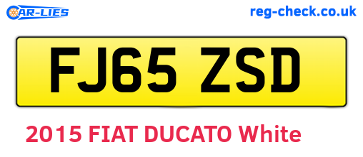 FJ65ZSD are the vehicle registration plates.