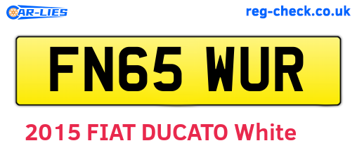 FN65WUR are the vehicle registration plates.
