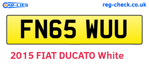 FN65WUU are the vehicle registration plates.