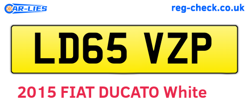 LD65VZP are the vehicle registration plates.