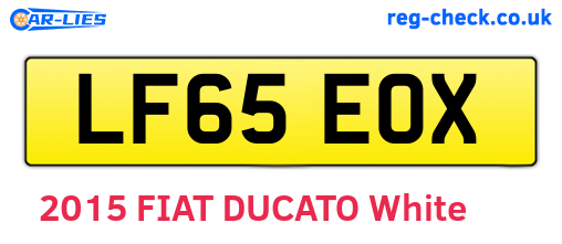 LF65EOX are the vehicle registration plates.