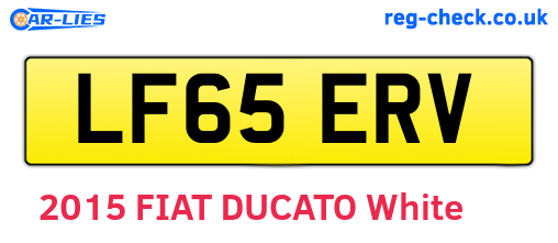 LF65ERV are the vehicle registration plates.