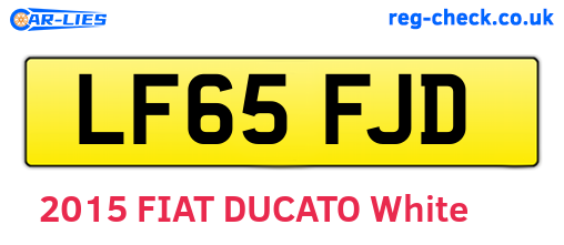 LF65FJD are the vehicle registration plates.