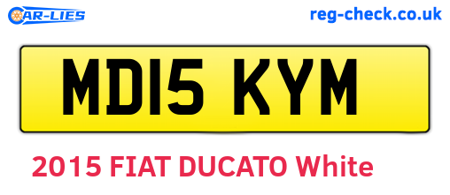 MD15KYM are the vehicle registration plates.
