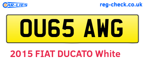 OU65AWG are the vehicle registration plates.