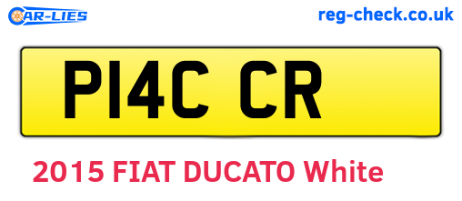 P14CCR are the vehicle registration plates.