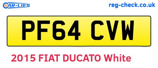 PF64CVW are the vehicle registration plates.