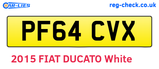 PF64CVX are the vehicle registration plates.