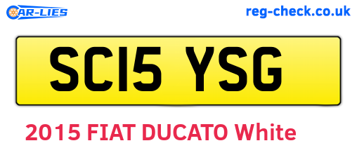 SC15YSG are the vehicle registration plates.