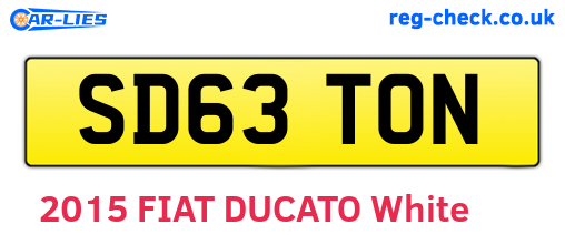 SD63TON are the vehicle registration plates.