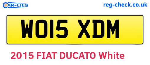 WO15XDM are the vehicle registration plates.