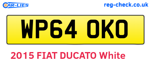 WP64OKO are the vehicle registration plates.