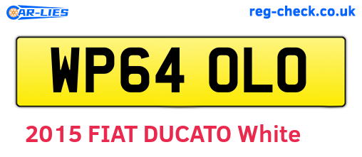 WP64OLO are the vehicle registration plates.
