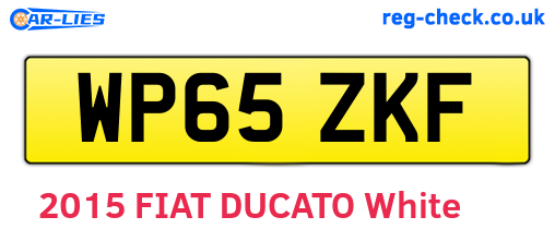 WP65ZKF are the vehicle registration plates.