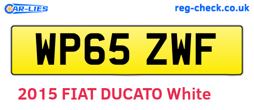 WP65ZWF are the vehicle registration plates.