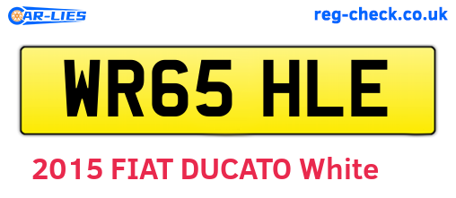 WR65HLE are the vehicle registration plates.