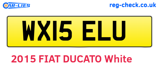 WX15ELU are the vehicle registration plates.