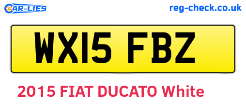 WX15FBZ are the vehicle registration plates.