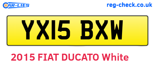 YX15BXW are the vehicle registration plates.