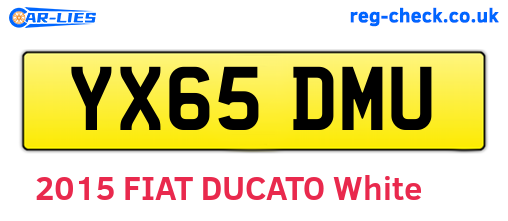 YX65DMU are the vehicle registration plates.