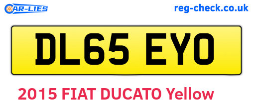 DL65EYO are the vehicle registration plates.