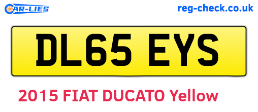 DL65EYS are the vehicle registration plates.