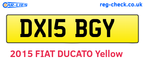 DX15BGY are the vehicle registration plates.