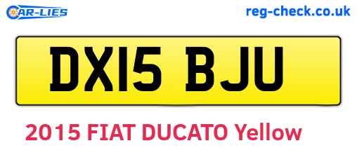 DX15BJU are the vehicle registration plates.