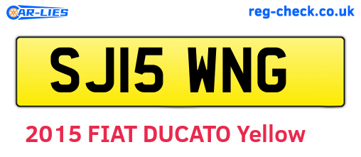 SJ15WNG are the vehicle registration plates.