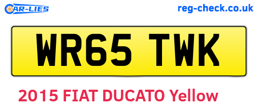 WR65TWK are the vehicle registration plates.