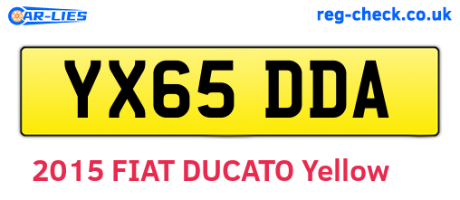 YX65DDA are the vehicle registration plates.