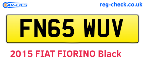 FN65WUV are the vehicle registration plates.