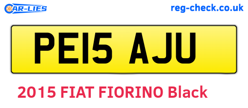 PE15AJU are the vehicle registration plates.
