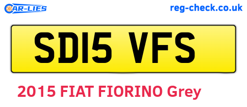 SD15VFS are the vehicle registration plates.