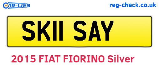 SK11SAY are the vehicle registration plates.