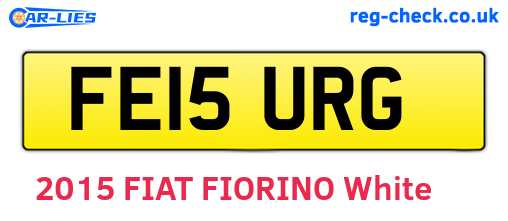 FE15URG are the vehicle registration plates.